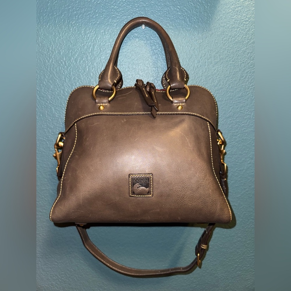 Dooney & Bourke Cameron Satchel – 100% Leather – Taupe